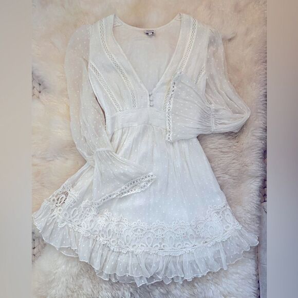 HEMANT & NANDITA Cleo Mini Dress in White XS. Pristine Condition. - Picture 4 of 6